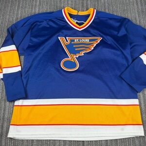 CCM Blue and Yellow Hockey Jersey St. Louis blues vintage 90’s